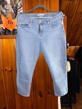 Levi's Light Blue Cropped Straight Jeans